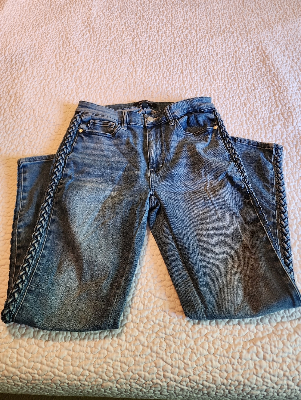 Judy Blue Braided Seam Jeans Sz 9